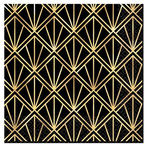 Hollywood Metallic Paper Lunch Napkins - 33cm