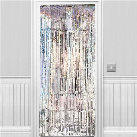 Holographic Silver Foil Curtain - 2.4m