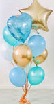 Luxe Gold Sky Foil and latex Balloon Bouquets