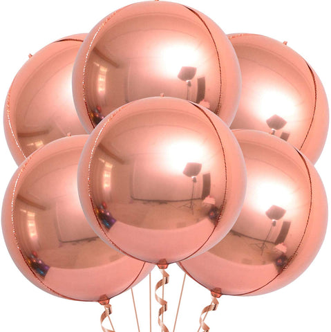 Rose Gold Foil Orbz Balloon Bouquets
