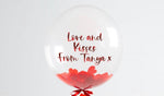Personalised Sending Kisses Bubble Balloon