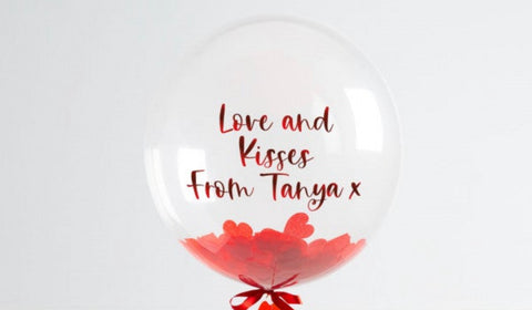 Personalised Sending Kisses Bubble Balloon