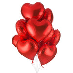 Valentines Special Heart Foil Balloon - 18" Bouquet