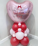 Valentines Pink Heart Balloon Stacker Gift