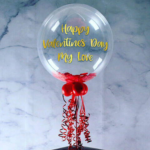 Personalised Love Special Clear Bubble Balloon