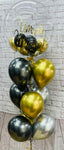 Personalised Gold  Inflated Orb Balloon Bouquet