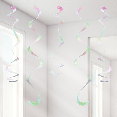 Iridescent Hanging Swirls