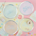 Iridescent Pastel Happy Birthday Paper Plates - 25.5cm