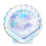 Iridescent Sea Shell Shaped Plates - 18.5cm