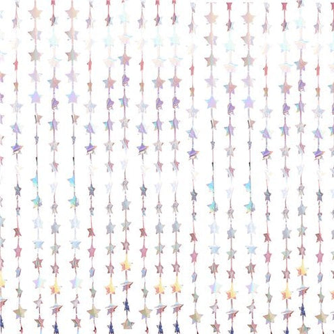 Iridescent Star Curtain Backdrop