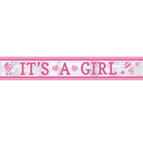 Its a Girl Foil Banner