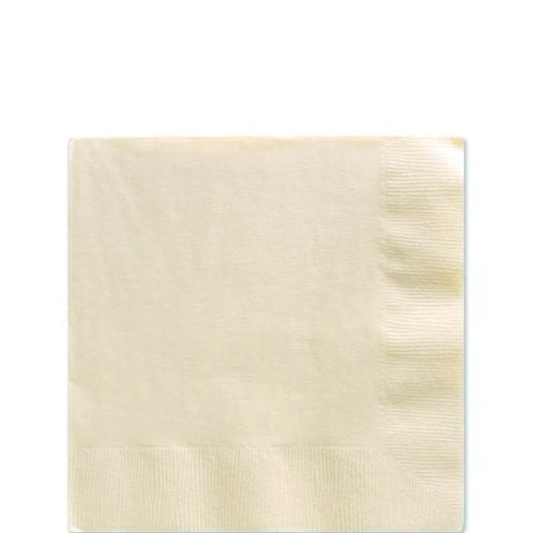 Ivory Beverage Napkins - 25cm