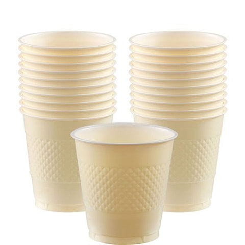 Ivory Plastic Party Cups - 355ml