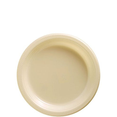 Ivory Plastic Plates - 18cm