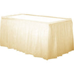 Ivory Plastic Tableskirt - 73cm x 4.2m