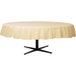 Ivory Round Tablecover - Plastic - 2.1m