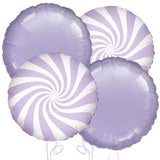 Lilac Candy Stripe Balloon Bouquet