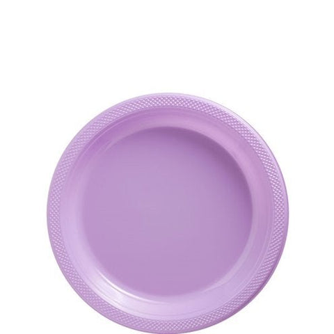 Lilac Plastic Plates - 18cm