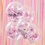 Lilac Shredded Confetti Balloons - 12" Latex
