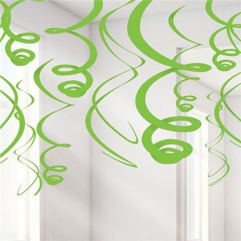 Lime Green Hanging Swirls Decoration - 55cm
