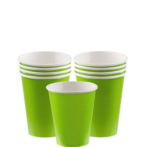 Lime Green Paper Party Cups - 266ml