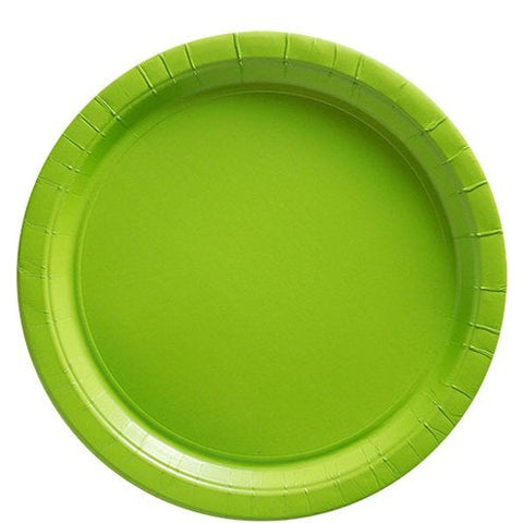 Lime Green Paper Plates - 23cm