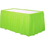 Lime Green Plastic Table Skirt - 73cm x 426cm