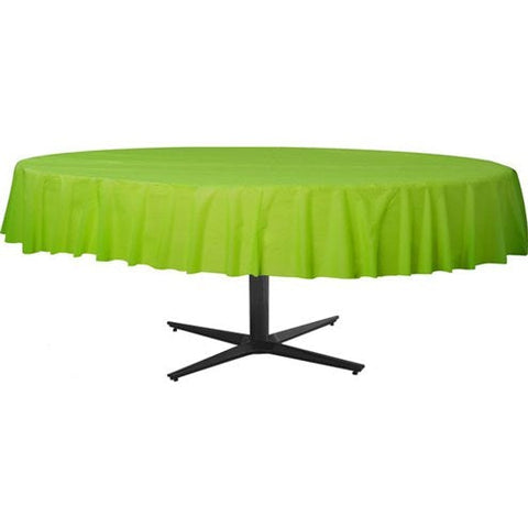 Lime Green Round Tablecover - Plastic - 2.1m