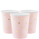 Little Star Pastel Pink Paper Cups - 260ml