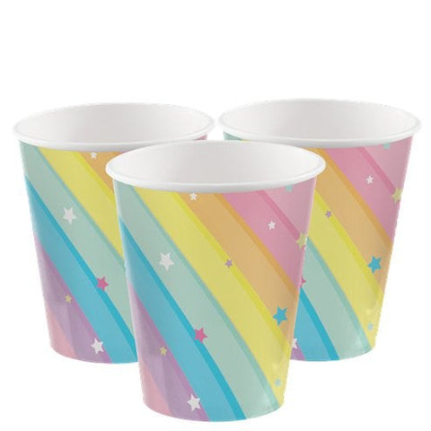 Magical Rainbow Birthday Paper Cups 256ml