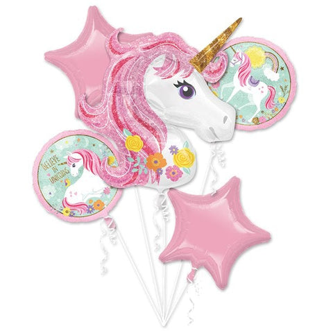 Magical Unicorn Balloon Bouquet - Assorted Foil