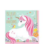 Magical Unicorn Paper Beverage Napkins - 25cm