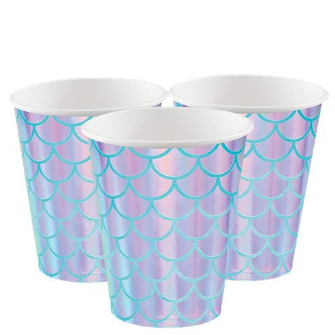 Mermaid Shine Paper Party Cups - 256ml