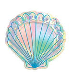 Mermaid Wishes Iridescent Shell Shaped Plates - 18cm