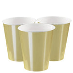 Metallic Gold Paper Cups - 355ml