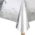 Metallic Silver Foil Tablecover - 1.4m x 2.7m