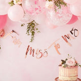 Miss to Mrs Rose Gold Hen Bunting