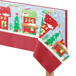 Oh What Fun Plastic Tablecover - 1.4m x 2.1m