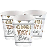 OMG Engagement Paper Party Cups - 266ml