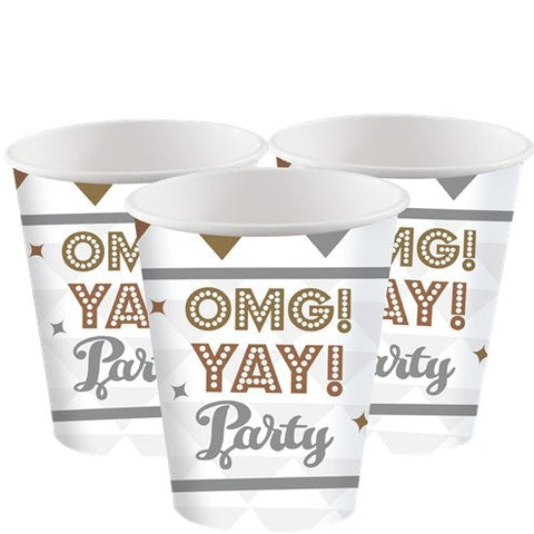 OMG Engagement Paper Party Cups - 266ml