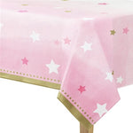 One Little Star Girl Plastic Tablecover - 1.4m x 2.6m