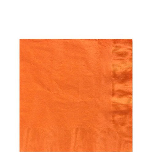 Orange Beverage Napkins - 25cm