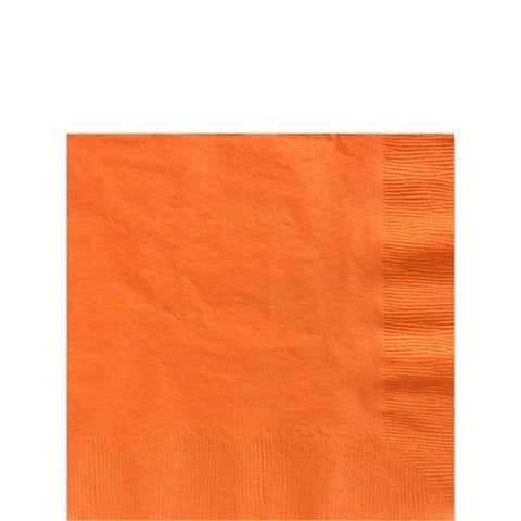 Orange Beverage Napkins - 25cm