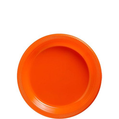 Orange Plastic Plates - 18cm