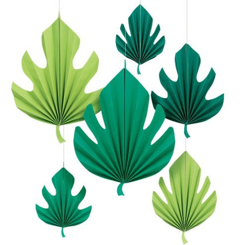 Palm Leaf Paper Fan Decorations