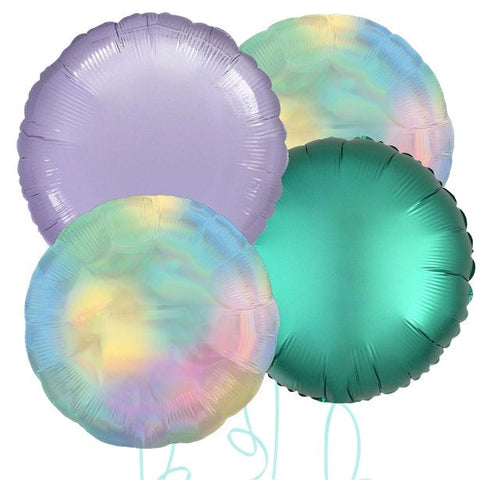 Pastel Rainbow Round Balloon Bouquet