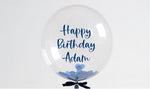 Personalised Blue Circle Bubble Balloon