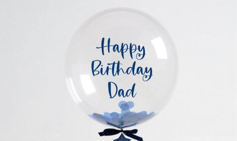 Personalised Blue Star Confetti Bubble Balloon