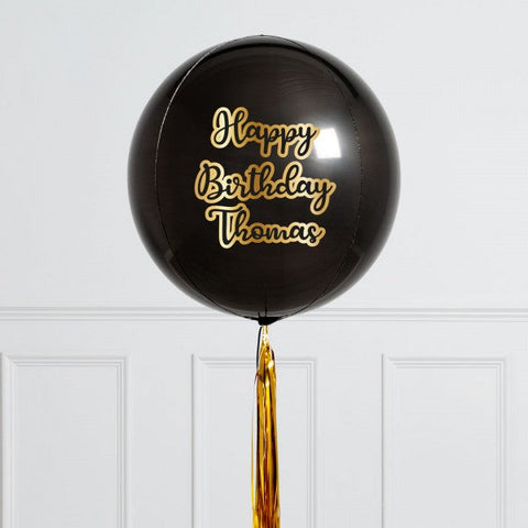 Personalised Glitz & Glam Inflated Orb Balloon