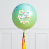 Personalised Tutti Fruity Inflated Orb Balloon
